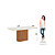 Mesa Solana Retangular 180cm c/ Vidro Ref. SC84-127 - Nature / Off White - Móveis Henn - Imagem 4