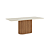 Mesa Solana Retangular 200cm c/ Vidro Ref. SC66-127 - Nature / Off White - Móveis Henn - Imagem 3