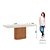 Mesa Solana Retangular 200cm c/ Vidro Ref. SC66-127 - Nature / Off White - Móveis Henn - Imagem 3