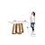 Mesa Lins Retangular 120cm c/ Vidro - Ref. SC89-127 - Nature / Off White - Móveis Henn - Imagem 4