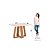 Mesa Lins Retangular 120cm - Ref. SC91-127 - Nature / Off White - Móveis Henn - Imagem 4