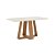 Mesa Lins Retangular 160cm c/ Vidro - Ref. SC92-127 - Nature / Off White - Móveis Henn - Imagem 2