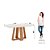 Mesa Lins Retangular 160cm c/ Vidro - Ref. SC92-127 - Nature / Off White - Móveis Henn - Imagem 3