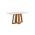 Mesa Lins Retangular 160cm c/ Vidro - Ref. SC92-127 - Nature / Off White - Móveis Henn - Imagem 3