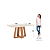 Mesa Lins Retangular 160cm - Ref. SC94-127 - Nature / Off White - Móveis Henn - Imagem 4