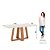 Mesa Lins Retangular 180cm c/ Vidro - Ref. SC95-127 - Nature / Off White - Móveis Henn - Imagem 3