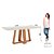 Mesa Lins Retangular 200cm c/ Vidro - Ref. SC96-127 - Nature / Off White - Móveis Henn - Imagem 3