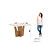 Mesa Vértice Retangular 120cm c/ Vidro Ref. SC40-127 - Nature / Off White - Móveis Henn - Imagem 4