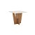 Mesa Vértice Quadrada 90cm c/ Vidro Ref. S207-127 - Nature / Off White - Móveis Henn - Imagem 2