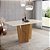 Mesa Vértice Retangular 160cm c/ Vidro Ref. SC35-127 - Nature / Off White - Móveis Henn - Imagem 1