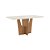 Mesa Vértice Retangular 160cm c/ Vidro Ref. SC35-127 - Nature / Off White - Móveis Henn - Imagem 2