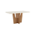 Mesa Vértice Retangular 160cm c/ Vidro Ref. SC35-127 - Nature / Off White - Móveis Henn - Imagem 3