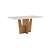 Mesa Vértice Retangular 160cm c/ Vidro Ref. S203-127 - Nature / Off White - Móveis Henn - Imagem 3