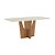 Mesa Vértice Retangular 180cm c/ Vidro Ref. SC88-127 - Nature / Off White - Móveis Henn - Imagem 2