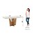 Mesa Vértice Retangular 180cm c/ Vidro Ref. SC88-127 - Nature / Off White - Móveis Henn - Imagem 3