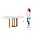 Mesa Natali  Retangular 160cm c/ Vidro Ref. SC70-127 - Nature / Off White - Móveis Henn - Imagem 3