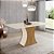 Mesa Luiza Retangular 160cm c/ Vidro Ref. SC14-127 - Nature / Off White - Móveis Henn - Imagem 1