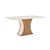 Mesa Luiza Retangular 160cm c/ Vidro Ref. SC14-127 - Nature / Off White - Móveis Henn - Imagem 2