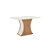 Mesa Luiza Retangular 120cm c/ Vidro Ref. SC17-127 - Nature / Off White - Móveis Henn - Imagem 2