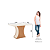 Mesa Luiza Retangular 120cm c/ Vidro Ref. SC17-127 - Nature / Off White - Móveis Henn - Imagem 4