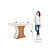 Mesa Luiza Retangular 120cm Ref. SC18-127 - Nature / Off White - Móveis Henn - Imagem 4