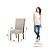 Par de Cadeiras Anne - Ref. S33-531 - Corano Caramelo / Linho - Moveis Henn - Imagem 6