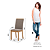 Kit 04 Cadeiras Isa (04 un.)- Ref. S11-501 - Bege - Moveis Henn - Imagem 5