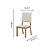 Par de Cadeiras Milla (4 unidades) - Ref. S35-502 - Linho - Moveis Henn - Imagem 5
