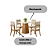 Conjunto de Mesa Dora 90cm + 04 Cadeiras Milla Linho - Móveis Henn - Imagem 2