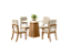 Conjunto de Mesa Dora 90 + 04 Cadeiras Milla Linho - Móveis Henn - Imagem 2
