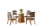 Conjunto de Mesa Dora 90 + 04 Cadeiras Milla Marrom Amendoa - Móveis Henn - Imagem 2