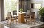 Conjunto de Mesa Dora 90 + 04 Cadeiras Milla Marrom Amendoa - Móveis Henn - Imagem 1