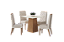 Conjunto de Mesa Dora 90 + 04 Cadeiras Nina Linho - Móveis Henn - Imagem 2