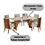 Conjunto de Mesa Adriana 200cm c/ Vidro e Canto Redondo + 06 Cadeiras Anne Corano Caramelo / Linho - Móveis Henn - Imagem 2