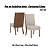 Conjunto de Mesa Adriana 200cm c/ Vidro e Canto Redondo + 06 Cadeiras Anne Corano Caramelo / Linho - Móveis Henn - Imagem 4