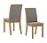 Conjunto de Mesa Adriana 200cm c/ Vidro e Canto Redondo + 08 Cadeiras Isa Bege - Móveis Henn - Imagem 3
