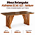 Conjunto de Mesa Adriana 200cm c/ Vidro e Canto Redondo + 06 Cadeiras Bella Marrom Amendoa - Móveis Henn - Imagem 5