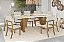 Conjunto de Mesa Adriana 200cm c/ Vidro e Canto Redondo + 08 Cadeiras Milla Linho - Móveis Henn - Imagem 1