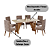 Conjunto de Mesa Adriana 180cm c/ Vidro e Canto Redondo + 06 Cadeiras Eloa Cacao - Móveis Henn - Imagem 2