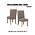 Conjunto de Mesa Adriana 180cm c/ Vidro e Canto Redondo + 06 Cadeiras Eloa Cacao - Móveis Henn - Imagem 4