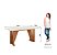 Conjunto de Mesa Adriana 180cm c/ Vidro e Canto Redondo + 06 Cadeiras Malu Marrom Amendoa - Móveis Henn - Imagem 5