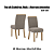 Conjunto de Mesa Adriana 180cm c/ Vidro e Canto Redondo + 06 Cadeiras Malu Marrom Amendoa - Móveis Henn - Imagem 4