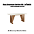 Conjunto de Mesa Adriana 180cm c/ Vidro e Canto Redondo + 06 Cadeiras Nina Creme - Móveis Henn - Imagem 3