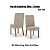 Conjunto de Mesa Adriana 180cm c/ Vidro e Canto Redondo + 06 Cadeiras Nina Creme - Móveis Henn - Imagem 4