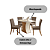Conjunto de Mesa Luiza 120cm + 04 Cadeiras Vita Bege - Móveis Henn - Imagem 2