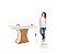 Conjunto de Mesa Luiza 120 + 04 Cadeiras Vita Bege - Móveis Henn - Imagem 5