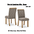 Conjunto de Mesa Luiza 120cm + 04 Cadeiras Vita Bege - Móveis Henn - Imagem 4