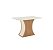 Conjunto de Mesa Luiza 120cm c/ Vidro e Canto Redondo + 04 Cadeiras Isa Bege- Móveis Henn - Imagem 4