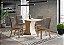 Conjunto de Mesa Luiza 120cm c/ Vidro e Canto Redondo + 04 Cadeiras Isa Bege- Móveis Henn - Imagem 1