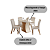 Conjunto de Mesa Luiza 120cm c/ Vidro e Canto Redondo + 04 Cadeiras Vita Linho - Móveis Henn - Imagem 2